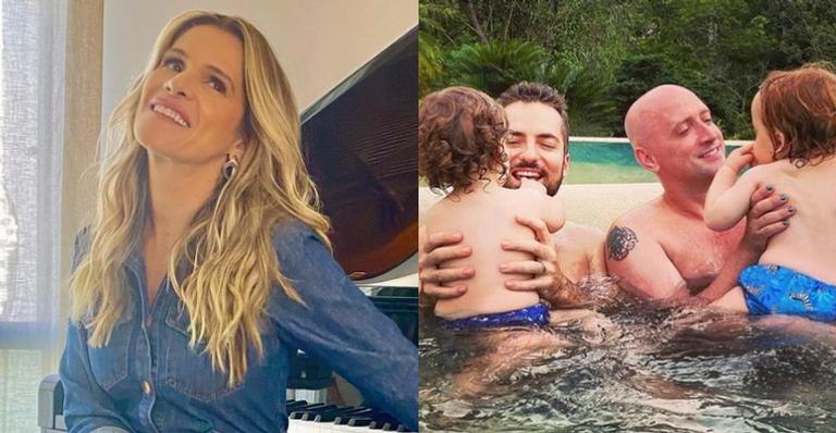 Ingrid Guimarães publica lindo registro com Gael e Romeu, filhos de Paulo Gustavo e Thales Bretas