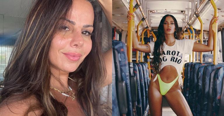 Viviane Araújo se inspira em Anitta e aparece de biquíni em look especial de ‘Girl From Rio’