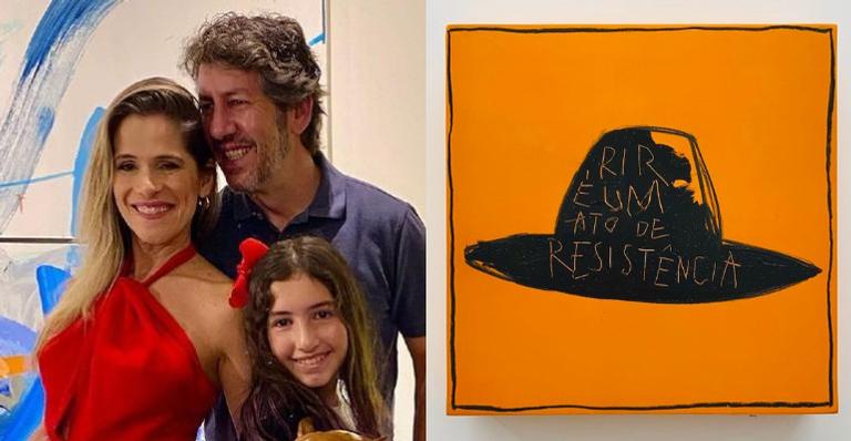 Ingrid Guimarães exibe quadro feito pelo marido em homenagem a Paulo Gustavo