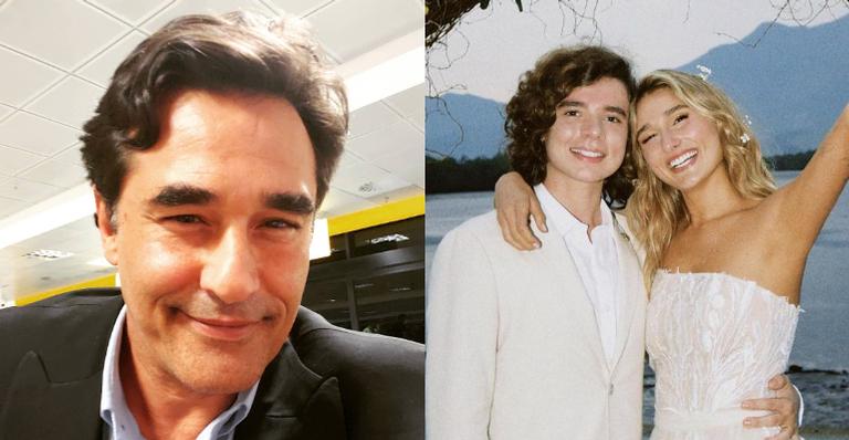 Luciano Szafir emociona ao registrar o casamento da filha, Sasha Meneghel: ”Me acabei de chorar”