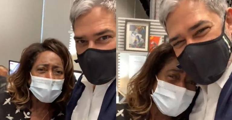 William Bonner mostra encontro com Gloria Maria e ganha elogios por mudança no visual