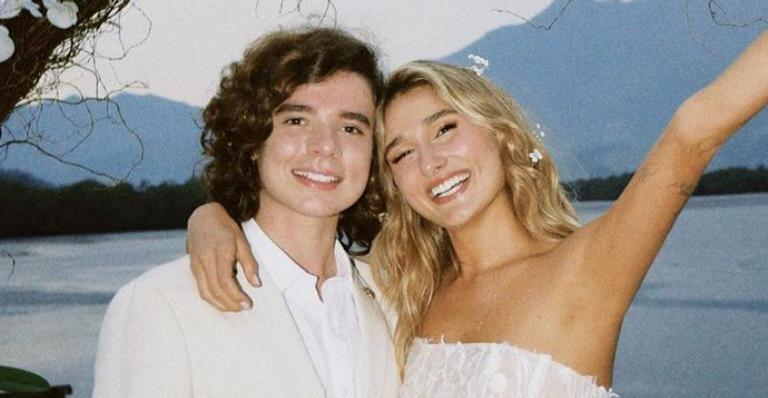 Após casamento, João Figueiredo e Sasha Meneghel embarcam para lua de mel