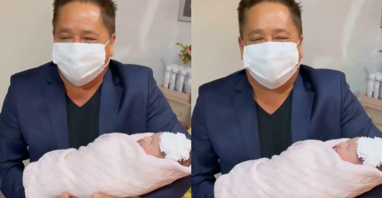 Leonardo publica vídeo com a neta, Maria Alice, nos braços e se derrete: ”Vovô tá rindo atoa!”
