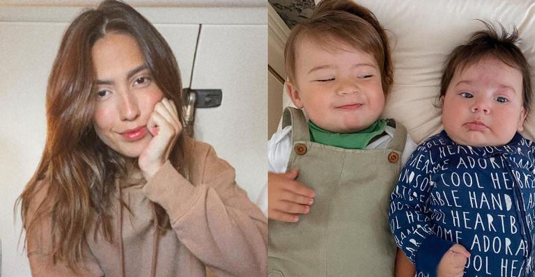 Gabi Brandt surge agarradinha com seus filhos e se derrete: ”Tudo meu!”
