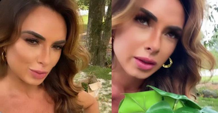 Nicole Bahls abre o jogo e se pronuncia após plantar muda de plástico