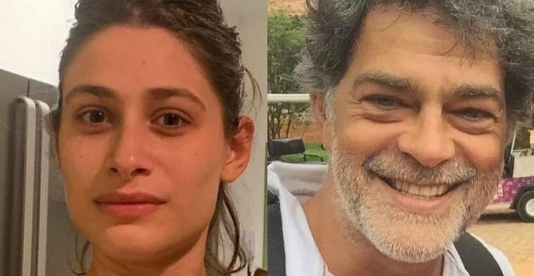Luisa Arraes presta homenagem de aniversário para Eduardo Moscovis