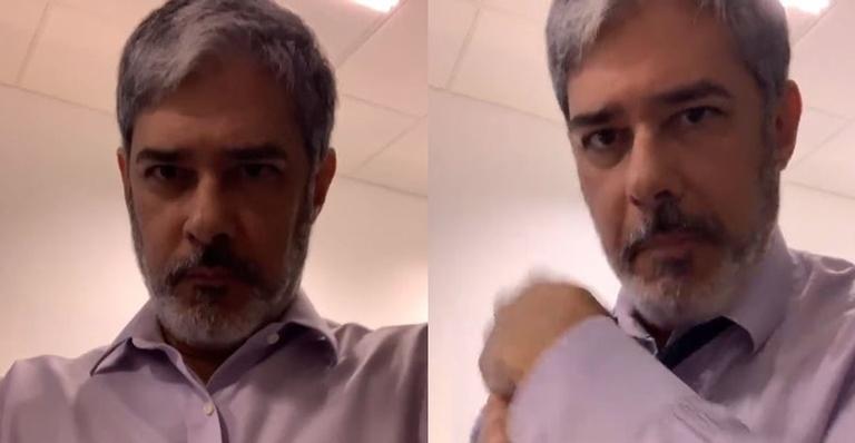 Após ser vacinado, William Bonner abre o jogo sobre os sintomas e manda recado