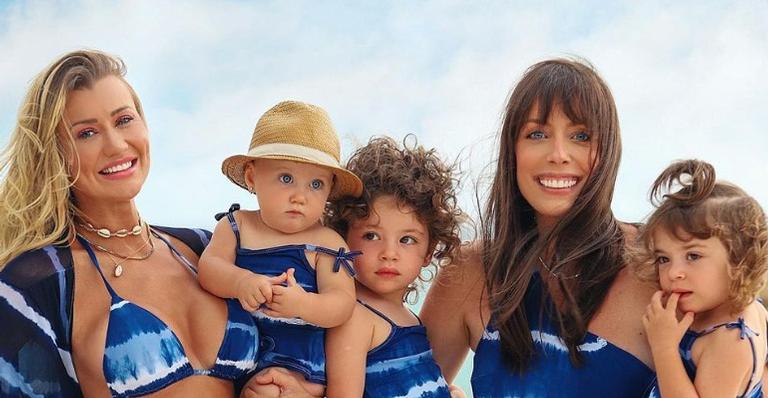 Ana Paula Siebert registra Vicky com as filhas de Fabiana Justus: ”Titia ama as sobrinhas”