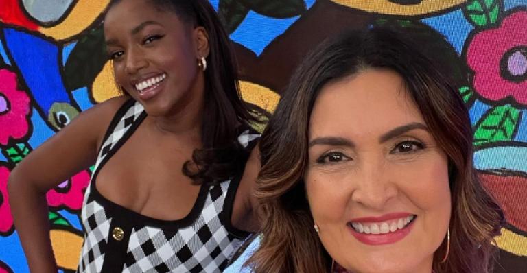 Fátima Bernardes compartilha cliques com Iza nos bastidores do ‘Encontro’