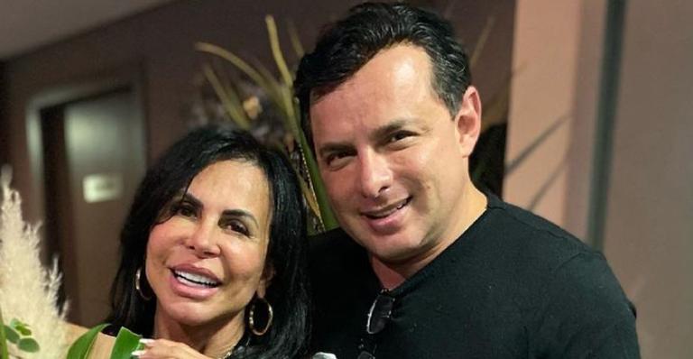 Gretchen relembra clique romântico com o marido, Esdras de Souza: ”Momento colorido e feliz!”