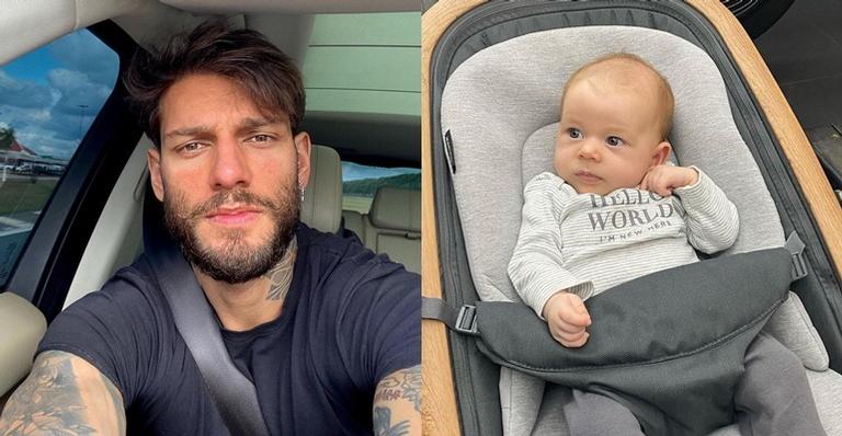 Com decoração de astronauta, Lucas Lucco celebra três meses do filho, Luca