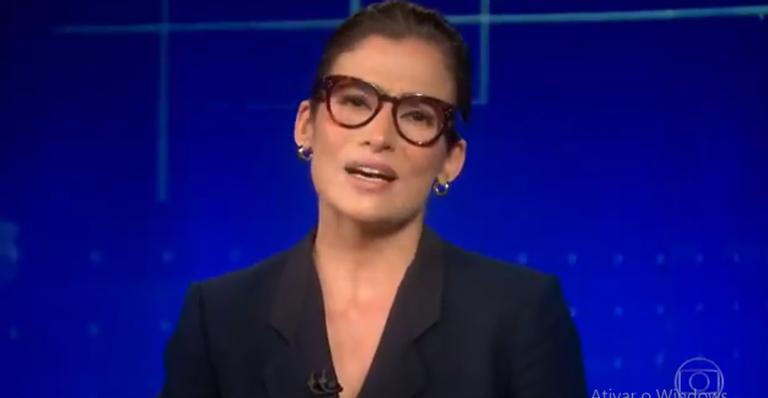 Renata Vasconcellos se emociona ao ler editorial do ‘Jornal Nacional’