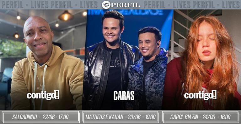 De Salgadinho a Matheus e Kauan. Agenda de lives exclusivas da Editora Perfil