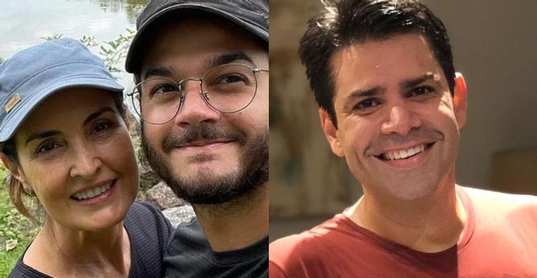 Ao lado de Túlio Gadêlha, Fátima Bernardes registra encontro com família de Lair Rennó