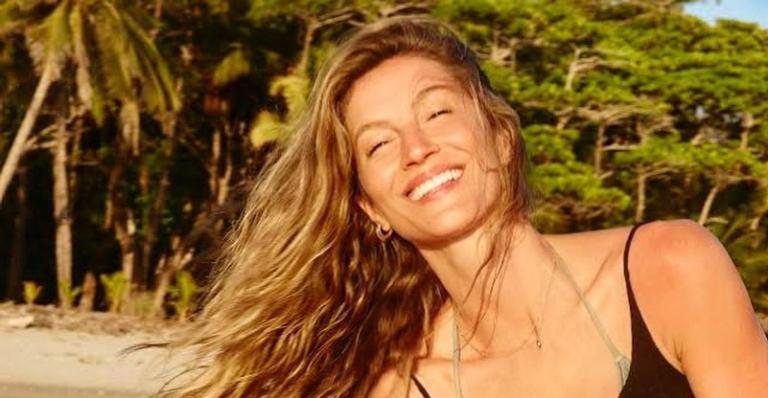 Gisele Bündchen celebra Dia Internacional do Yoga e diz: ”Me reencontrei”