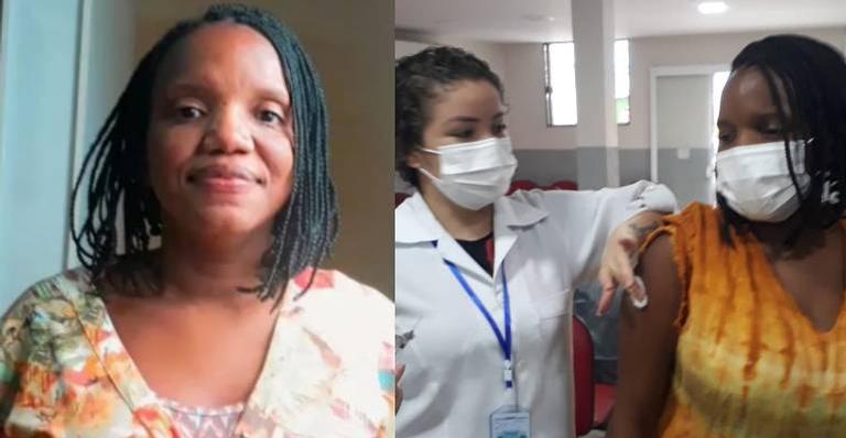 Após ficar internada com Covid-19, Mary Sheyla recebe primeira dose da vacina