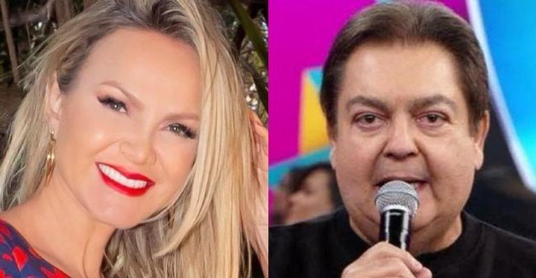 Eliana posta foto ao lado de Fausto Silva e presta homenagem: ”Reflexo de excelentes anfitriões”