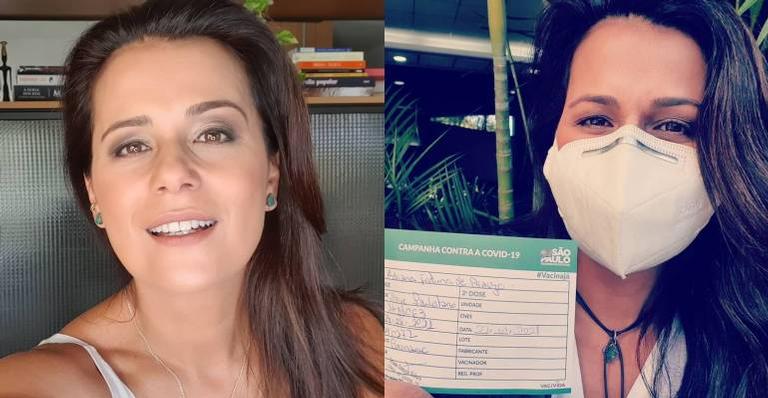 Adriana Araújo faz agradecimento após receber primeira dose da vacina contra a Covid-19