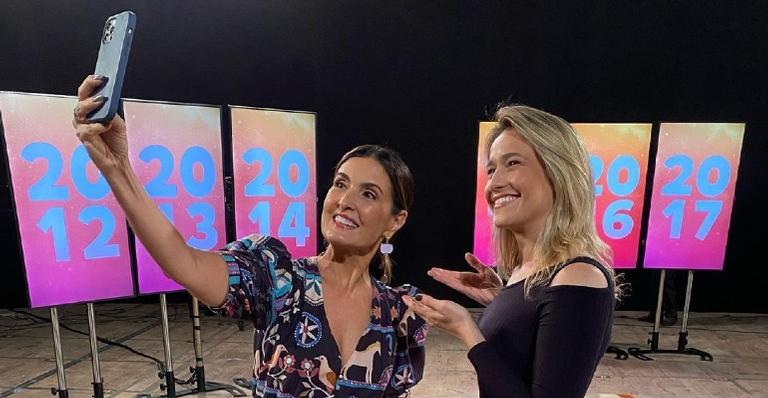 Fátima Bernardes faz agradecimento para Fernanda Gentil após homenagem ao ‘Encontro’