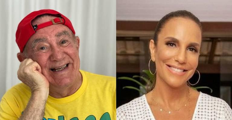 Renato Aragão relembra cena de filme ao lado de Ivete Sangalo