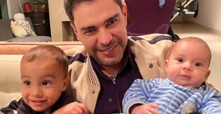 Zezé Di Camargo mostra batizado da neta, Júlia, e se derrete: ”Momento especial!”
