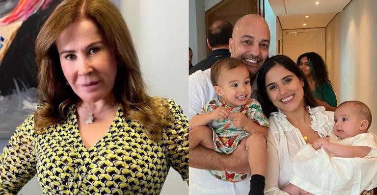 Avó-coruja! Zilu compara registros do batizado de Joaquim e de Julia
