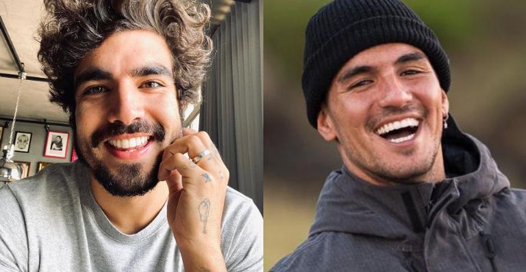 Caio Castro surfa acompanhado de Gabriel Medina e web vai à loucura: ”Os maiores”
