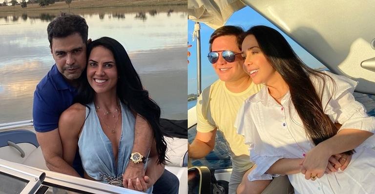 Que encontro! Zezé Di Camargo e Giovani, da dupla com Gian, se reúnem em jantar