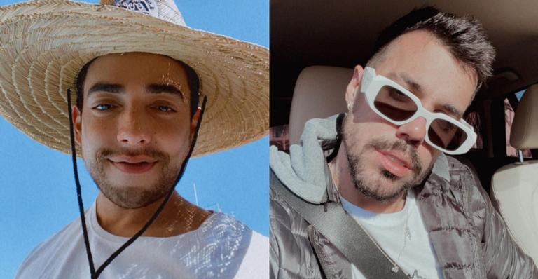 Lucas Maciel e Lipe Ribeiro se reencontram no Rio de Janeiro durante passeio de barco