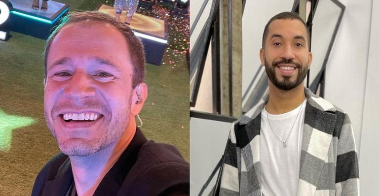 Tiago Leifert presta homenagem no aniversário de Gil do Vigor