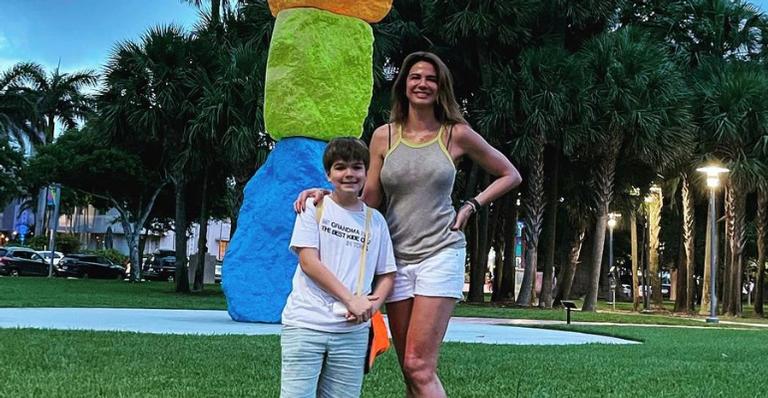 Luciana Gimenez curte Miami Beach com o filho caçula, Lorenzo: ”Dia no paraíso”
