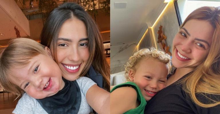 Primogênito de Gabi Brandt e filho do meio de Sarah Poncio surgem juntinhos em clique
