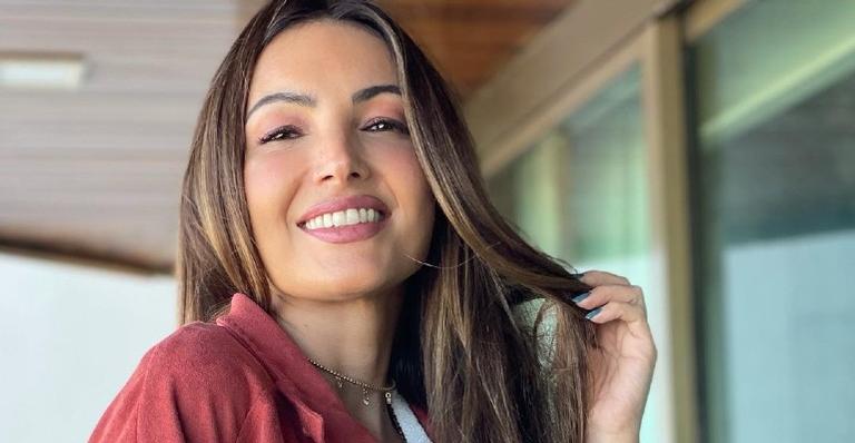 Patrícia Poeta aposta em look com tons de rosa para apresentar o Encontro e conquista a web: “É a cor do afeto!’