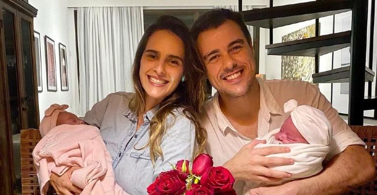 Marcella Fogaça derrete a web ao mostrar ‘reunião de família’ com Joaquim Lopes e as gêmeas
