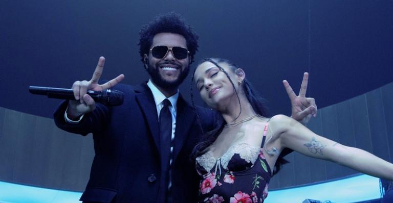Ariana Grande e The Weeknd soltam a voz na primeira apresentação ao vivo da música ‘off the table’