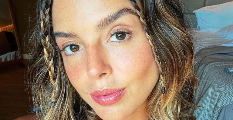 Giovanna Lancellotti surge nos bastidores de série: ”Guenta coração de ansiedade”