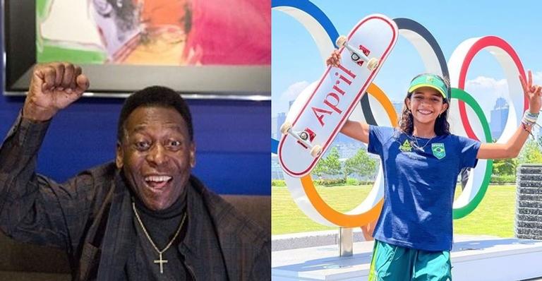 Pelé homenageia Rayssa Leal após prata na Olimpíada: ”Fez todos os brasileiros sorrirem hoje”