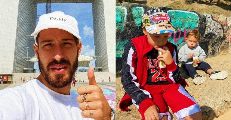 Vinicius Martinez flagra Davi Lucca e Valentin usando looks iguais: ”Simplesmente tudo”