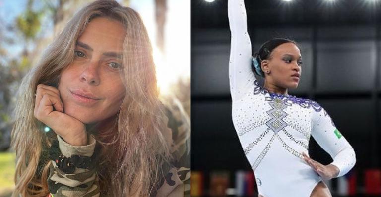Carolina Dieckmann se emociona com vitória de Rebeca Andrade nas Olimpíadas