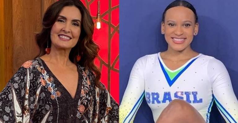 Fátima Bernardes comemora vitória de Rebeca Andrade nos Jogos Olímpicos: ”Perfeição”