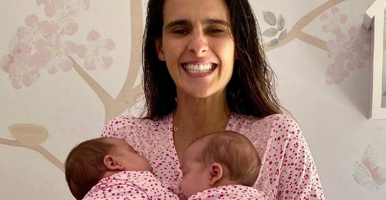 Marcella Fogaça faz declaração para as gêmeas: ”É algo físico esse amor”