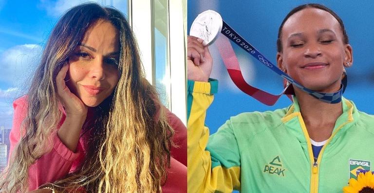 Viviane Araujo homenageia Rebeca Andrade por prata nos Jogos Olímpicos: ”Inspira a todas nós”