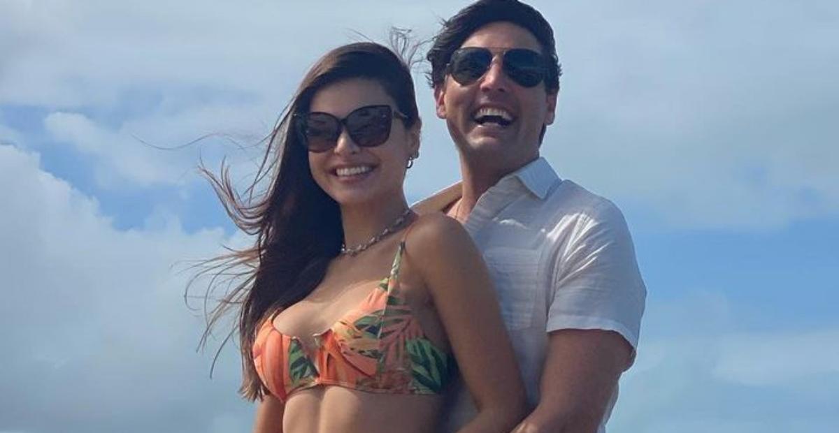 Bruno de Luca posta fotos da viagem com a noiva, Sthéfany Vidal: ”Melhor companheira”