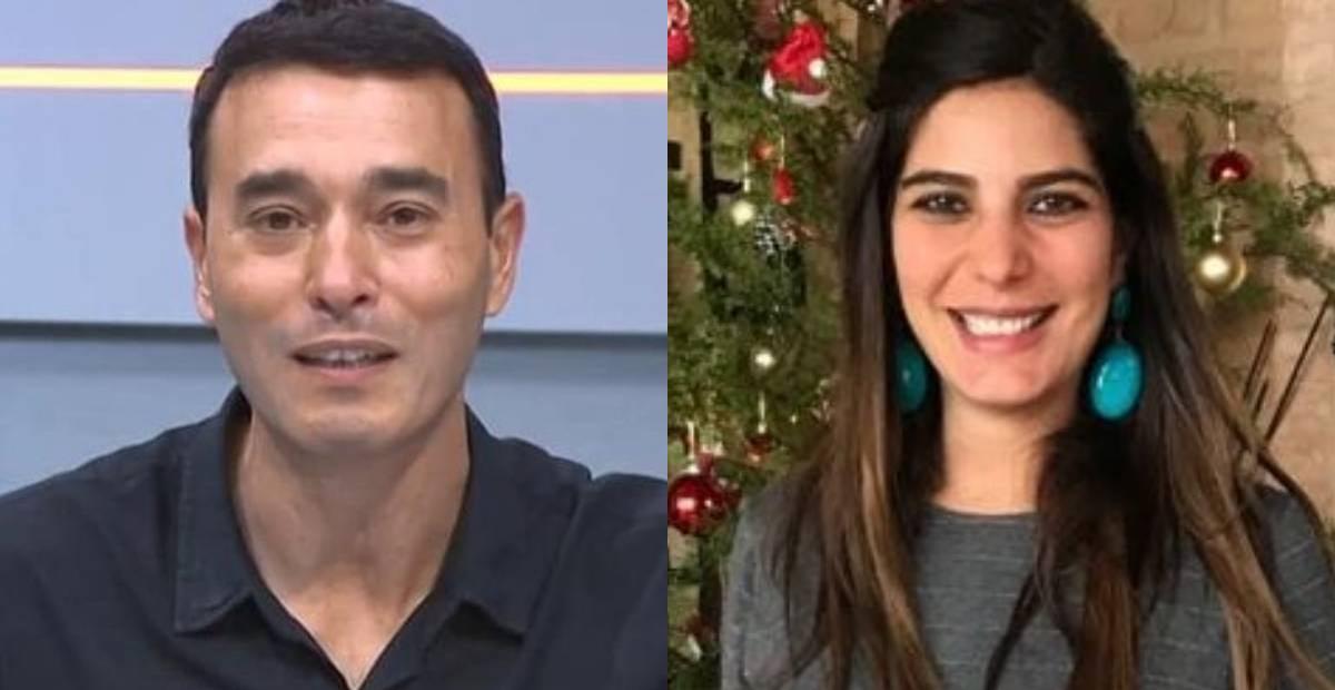 André Rizek mostra Andréia Sadi trabalhando antes do parto: ”Em plena maternidade”