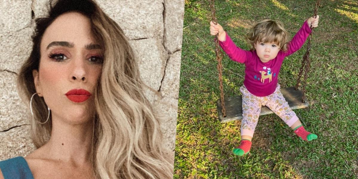 Tatá Werneck posta vídeo de Clara Maria falando ”mamãe” e encanta web: ”É minha vida”