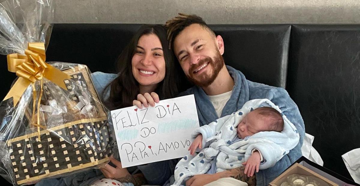 Fred faz texto emocionante após comemorar o seu primeiro Dia dos Pais