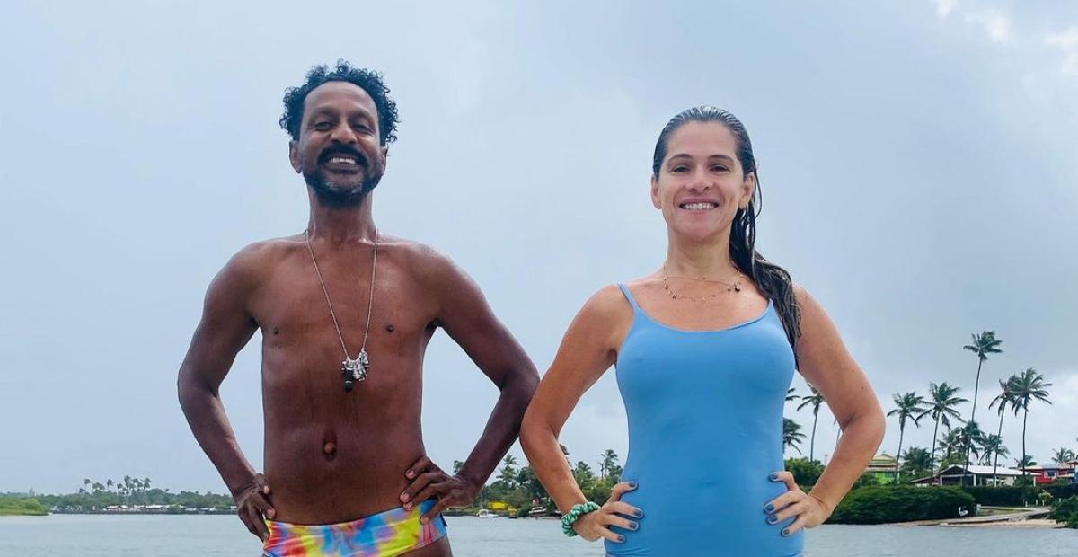 Ingrid Guimarães curte a companhia de Luís Miranda ao visitar a Bahia: ”A Bahia cura”