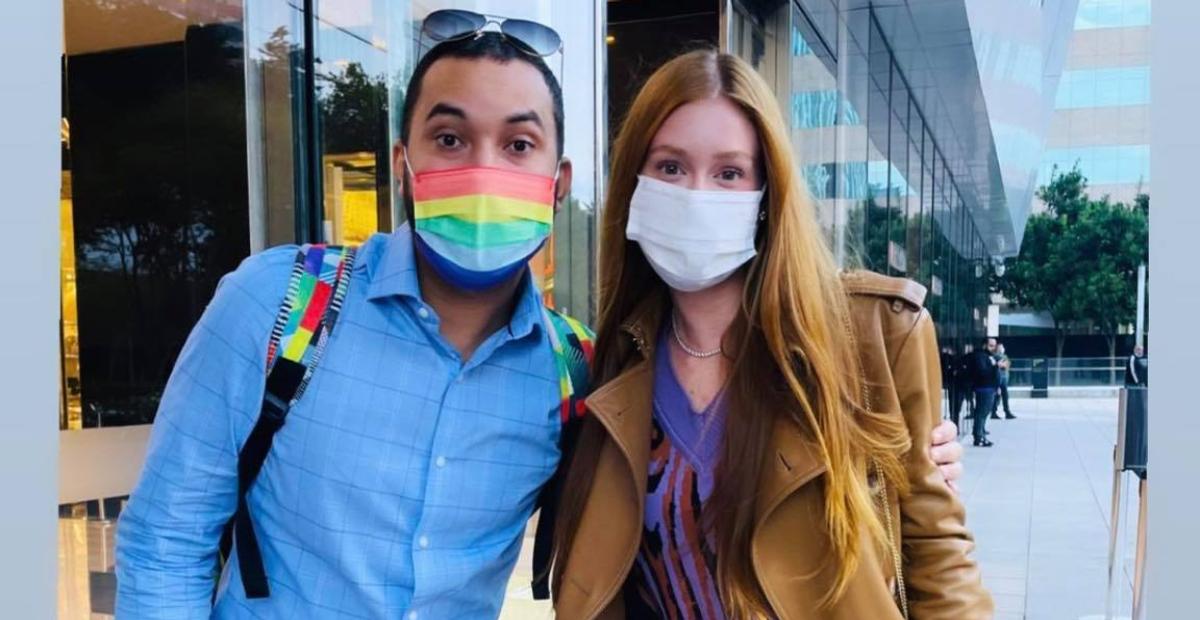Marina Ruy Barbosa encontra Gil do Vigor e tieta o ex-bbb: ”Muito feliz”