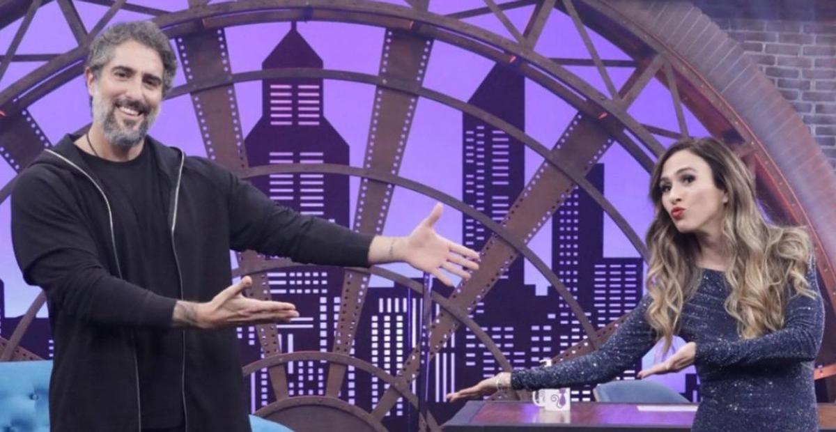 Tata Werneck grava ‘Lady Night’ com Marcos Mion e dá boas-vindas: ”Leva lanche de casa”