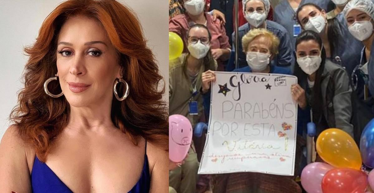 Claudia Raia homenageia Gloria Menezes após alta hospitalar: ”Você é uma guerreira!”